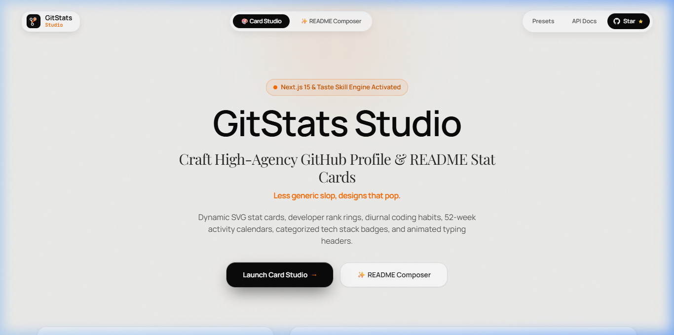 Git Stats Studio